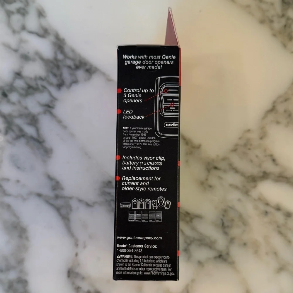 🔧 NIB GenieMaster 3-Button Garage Door Opener Remote GM3T-R | Genie Intellicode - Picture 3 of 6